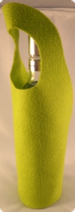 Flaschentragetasche aus echtem Filz, Grün
