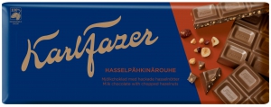 Karl Fazer Hasselpähkinärouhetta - Milchschokolade mit gehackten Haselnüssen