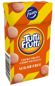 Fazer Tutti Frutti sokeriton pastilli - Zuckerfreie Pastillen, 40 g