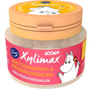 Fazer Xylimax Moomin Xylitol Erdbeer-Himbeer-Pastillen, 90 g