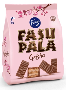 Fazer Fasupala Geisha Waffel-Kekse mit Haselnuss-Nougat-Füllung, 175 g