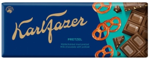 Karl Fazer Pretzel Milchschokolade mit Brezelstückchen