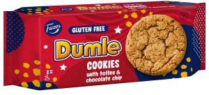 Fazer Dumle Cookies glutenfreie Haferkekse mit Toffee, 140 g