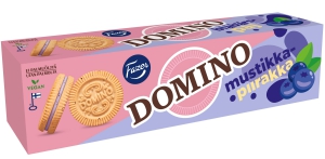 Fazer Domino Mustikkapiirakka täytekeksi Kekse mit Blaubeerkuchen-Füllung, 175 g