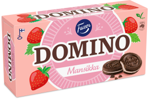 Fazer Domino Mansikka Erdbeer Kekse
