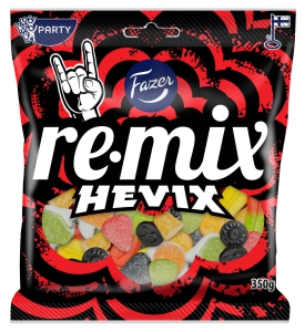 Fazer Remix Hevix Fruchtgummi-Lakritzmischung, 350 g