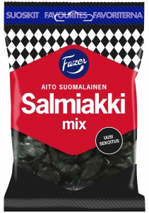 Fazer Salmiakki Mix - Salmiakki-Lakritz-Mischung, 180 g