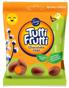 Fazer Tutti Frutti Chocolate Eggs Schokoladeneier mit Tutti Frutti-Füllung, 130 g