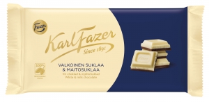 Karl Fazer Weiße & Milchschokolade, 131 g