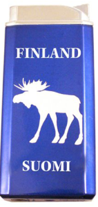Sytkäri Feuerzeug Elch Finland Suomi, blau