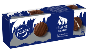 Fazer Islanti Schokoladen-Kekse mit Birnengeschmack, 142 g