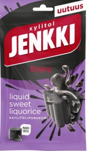 Jenkki Enjoy Sweet Liquorice Xylitol Lakritz Kaugummis, 40 g