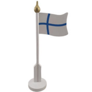 Suomenlippu Tischflaggenmast aus Holz