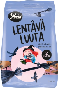 Panda Lentävä Luuta gefüllte Lakritz mit Erdbeer und Schokolade, 195 g
