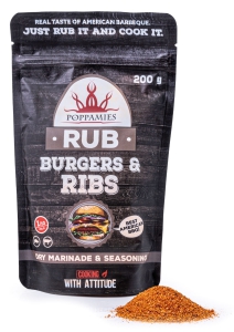 Poppamies RUB Burger & Rips BBQ-Gewürzmischung