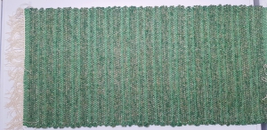 Teppichläufer finnischer Art, grün, 50 x 105 cm, handgewebt