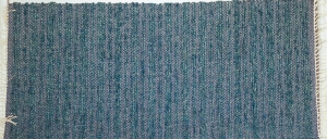 Teppichläufer finnischer Art, blau-grün, 61 x 205 cm, handgewebt