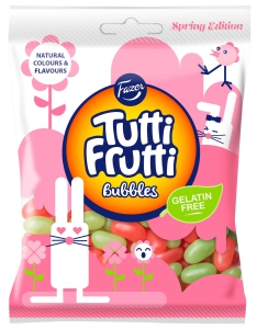 Fazer Tutti Frutti Bubbles pääsiäisrakeet Osterkugeln, 130 g
