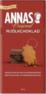 Annas Piparkakku suklaalevy Milchschokolade mit Pfefferkeks, 180 g