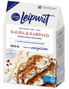 Fazer Leipurit Kaura & karpalo leipäjauhosekoitus - Hafer-Cranberry-Brotbackmischung,  600 g