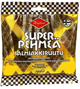 Halva Super Pehmeä Salmiakkiruuku Softe Lakritzrauten, 100 g