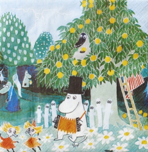 Havi Moomin Paperilautasliinat Magic Meadow Papier-Servietten "Zauberwiese"