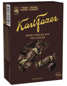 Karl Fazer Dark Dunkle Schokolade-Pralinen, 150 g