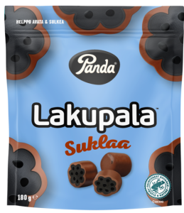 Panda Lakupala Suklaa Lakritz mit Schokolade umhüllt, 180 g Tüte