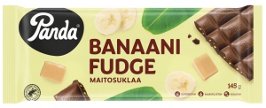 Panda Banaanifudge Bananen-Karamellbonbon-Schokolade, 145 g