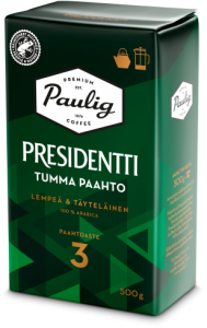 Paulig Presidentti Tumma Paahto Dunkle Röstung Kochkaffee, gemahlen, 500 g