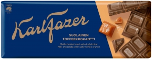 Karl Fazer Salty Toffee Crunch - Milchschokolade mit salzigem Toffee Crunch