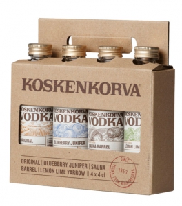 Koskenkorva Vodka Mix, 4x 4 cl Mini-Flaschen