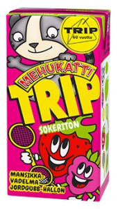 Mehukatti Trip sokeriton Mansikka-Vadelma Erdbeer-Himbeersaft, zuckerfrei