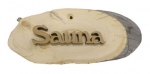 Keloholz Türschild "Sauna"