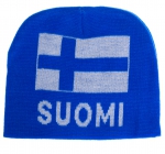 Suomi Pipo Mütze Blau 